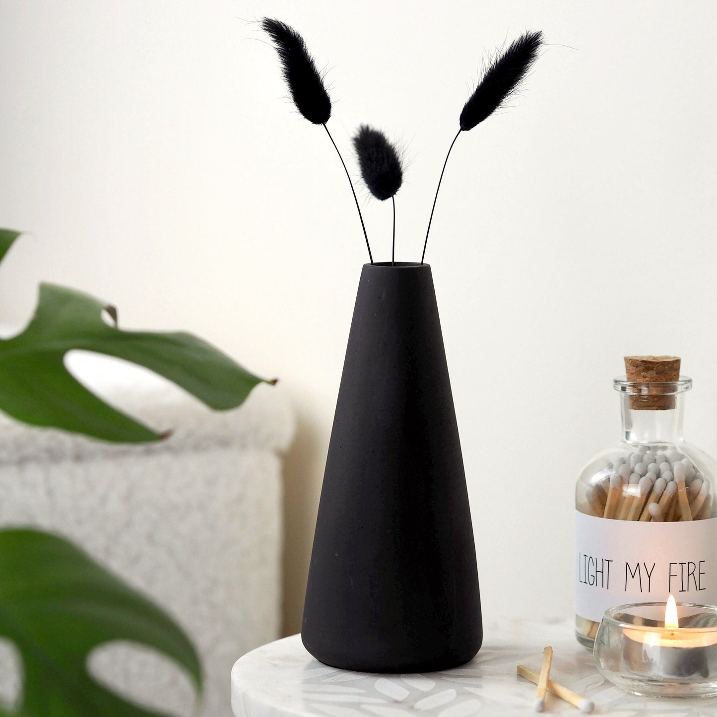 Concrete Tall Bud Vase