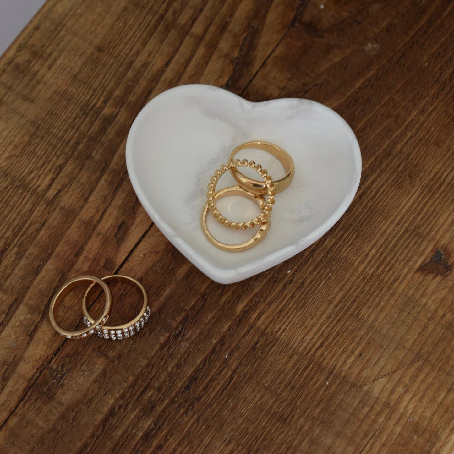 Concrete Mini Heart-Shaped Dish