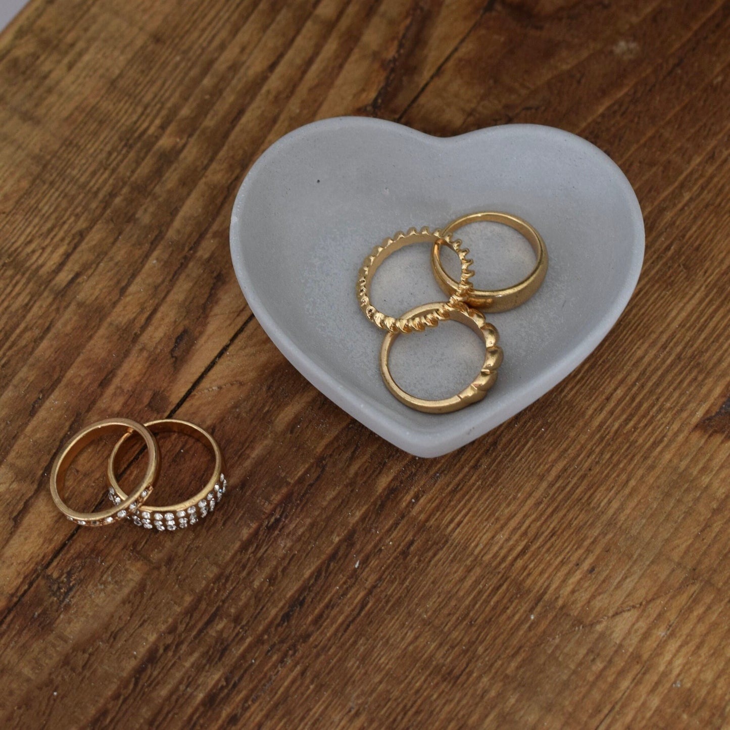 Concrete Mini Heart-Shaped Dish