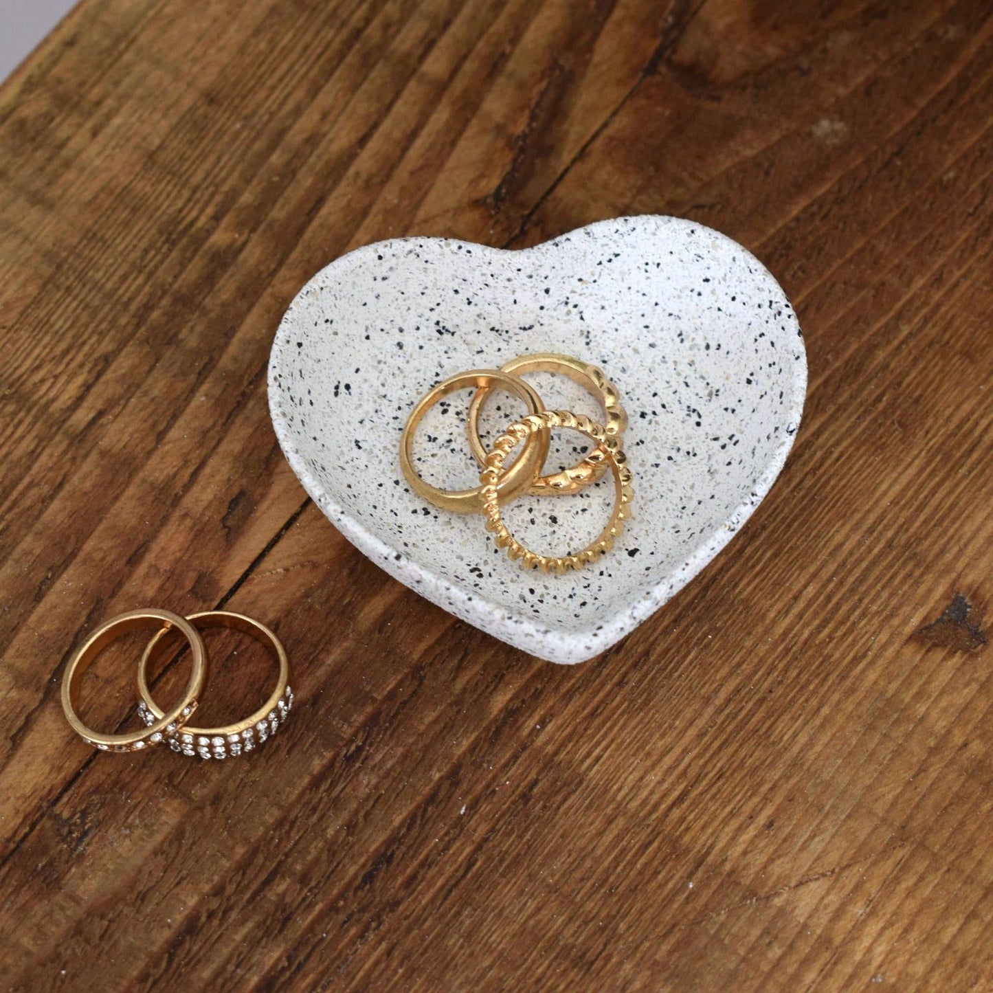 Concrete Mini Heart-Shaped Dish