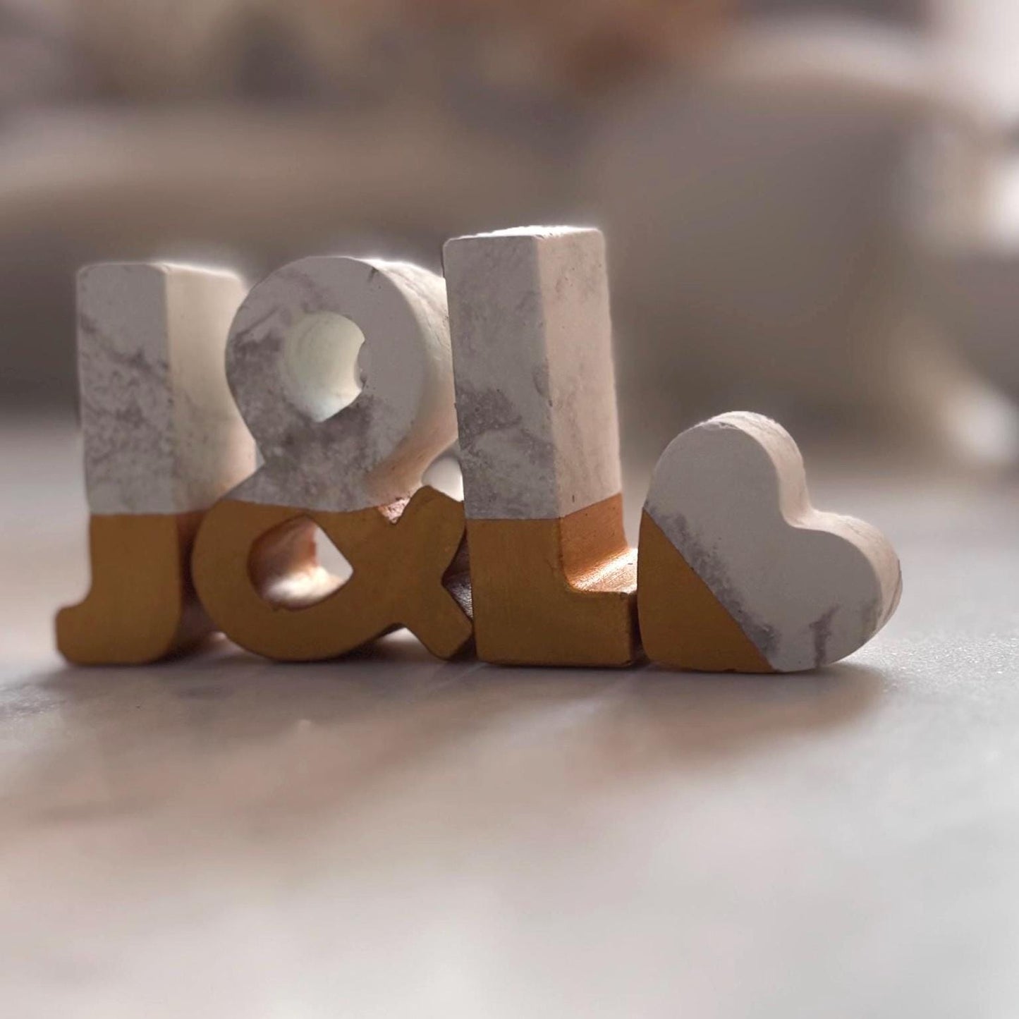 Concrete Personalised Initial Letter Gift Set