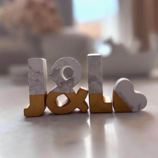 Concrete Personalised Initial Letter Gift Set