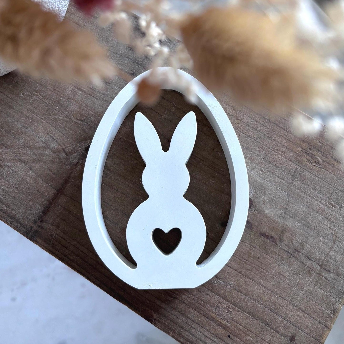 Oval Bunny Easter Ornament