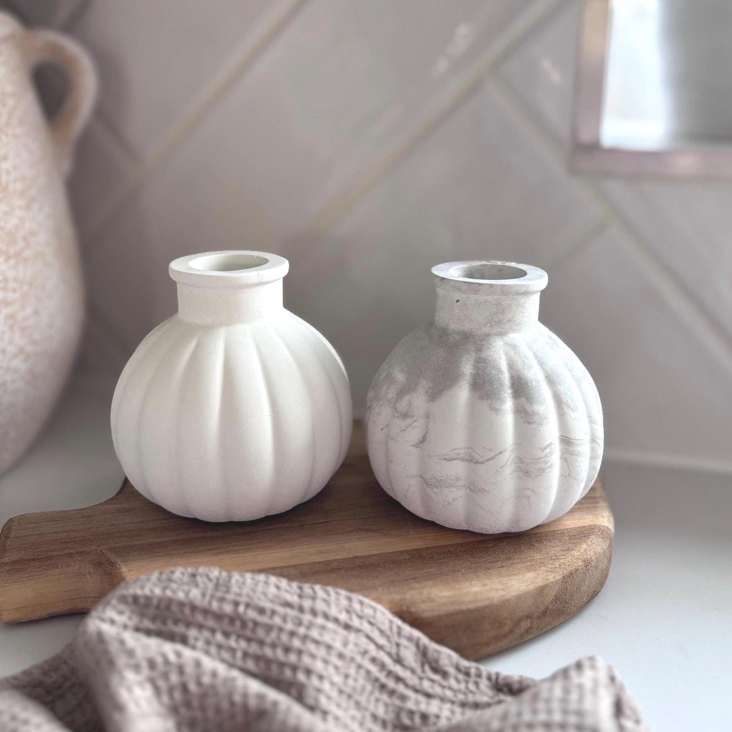 Concrete Ball Vase
