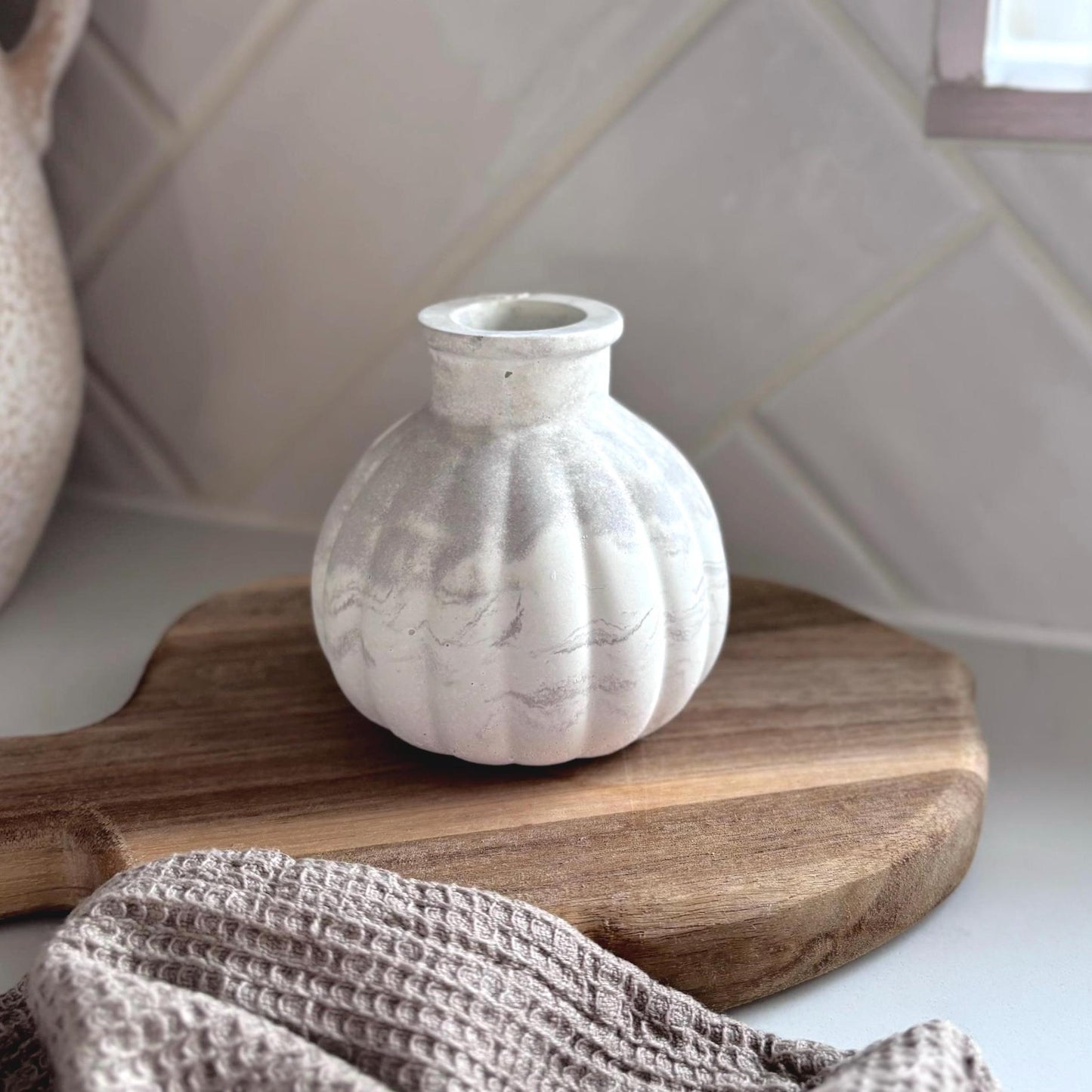 Concrete Ball Vase