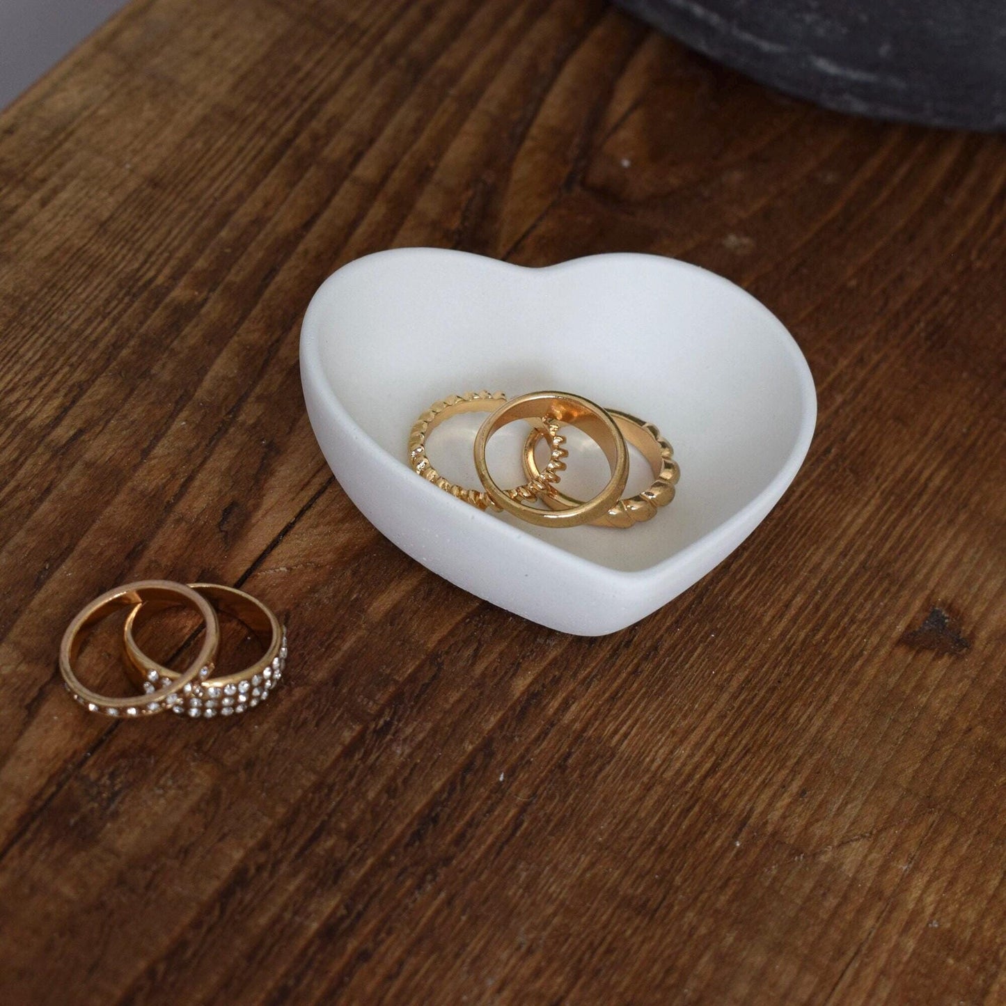 Concrete Mini Heart-Shaped Dish