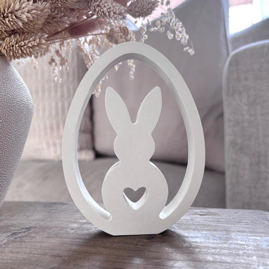 Oval Bunny Easter Ornament