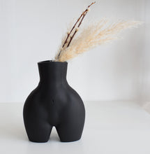 Load image into Gallery viewer, Matt Black Concrete Booty Vase
